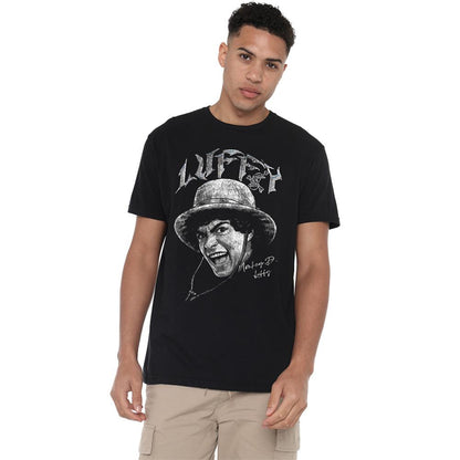 Black - Lifestyle - One Piece Unisex Adult Luffy Heavy Metal T-Shirt