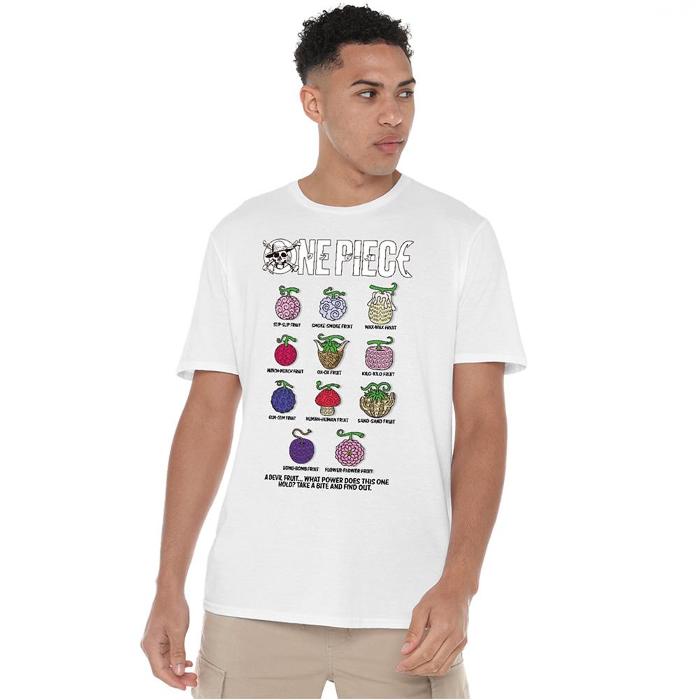 White - Lifestyle - One Piece Unisex Adult Devil Fruits T-Shirt