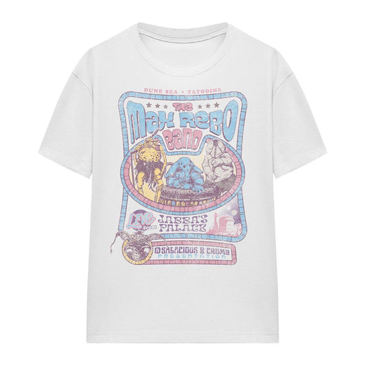 White - Front - Star Wars: The Mandalorian Womens-Ladies Rotj Max Rebo Band T-Shirt