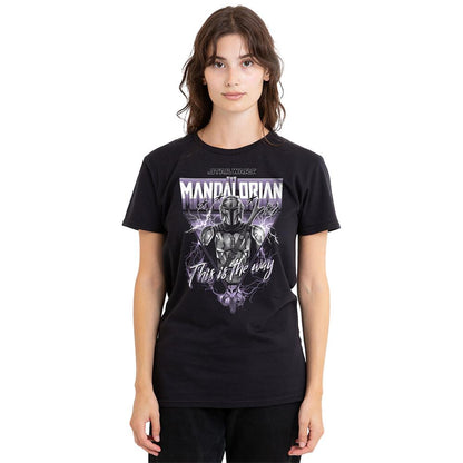 Black - Lifestyle - Star Wars: The Mandalorian Womens-Ladies This Is The Way Heavy Metal T-Shirt