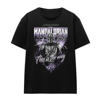 Black - Front - Star Wars: The Mandalorian Womens-Ladies This Is The Way Heavy Metal T-Shirt