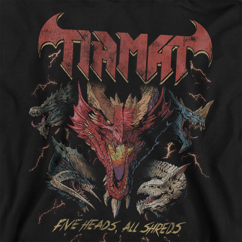 Black - Side - Dungeons & Dragons Unisex Adult Five Heads Tiamat Dragon Sweatshirt