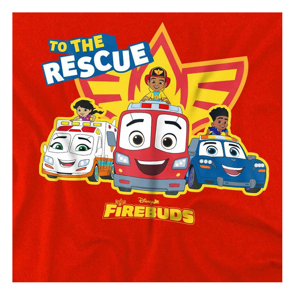 Red - Side - Firebuds Childrens-Kids To The Rescue Sweatshirt