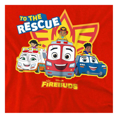 Red - Side - Firebuds Childrens-Kids To The Rescue Sweatshirt