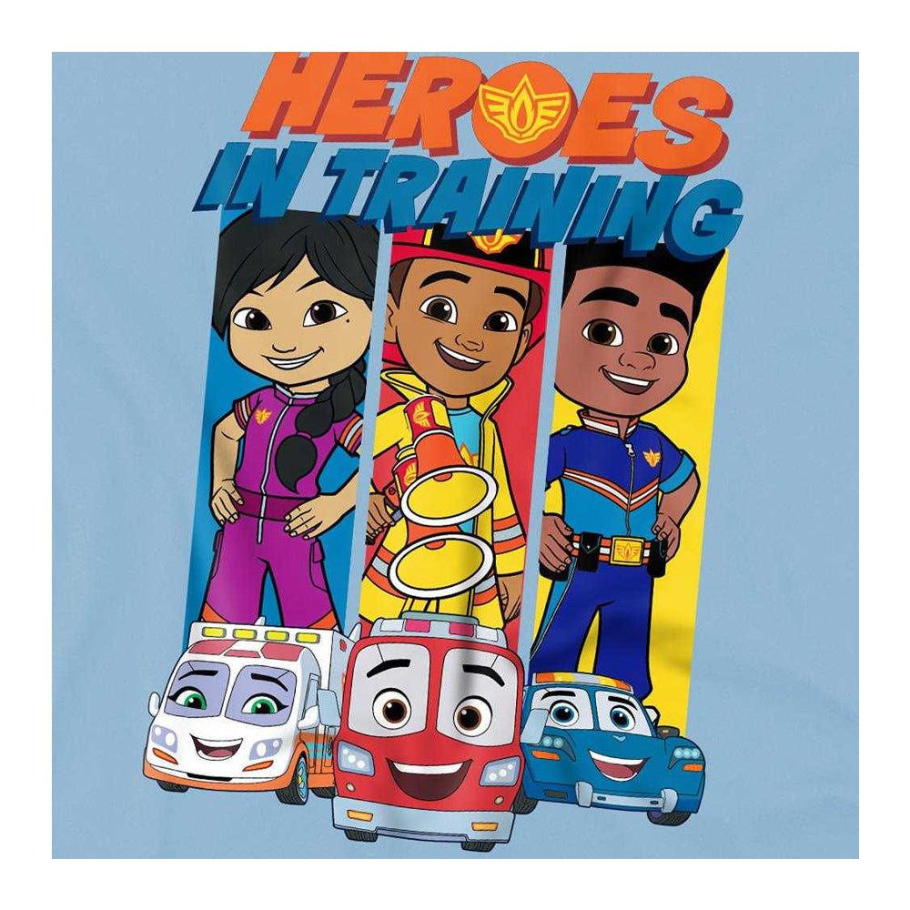 Light Blue - Side - Firebuds Childrens-Kids Heroes In Training Sweatshirt
