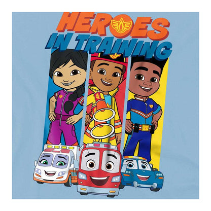 Light Blue - Side - Firebuds Childrens-Kids Heroes In Training Sweatshirt