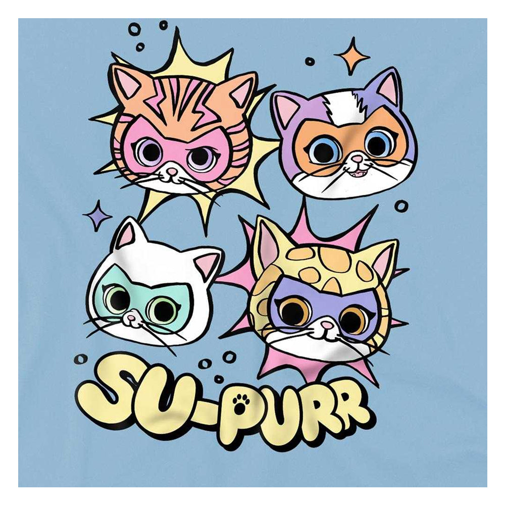 Light Blue - Side - SuperKitties Childrens-Kids Supurr T-Shirt