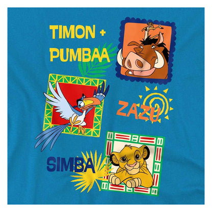 Turquoise - Side - The Lion King Childrens-Kids Aztec Frames T-Shirt