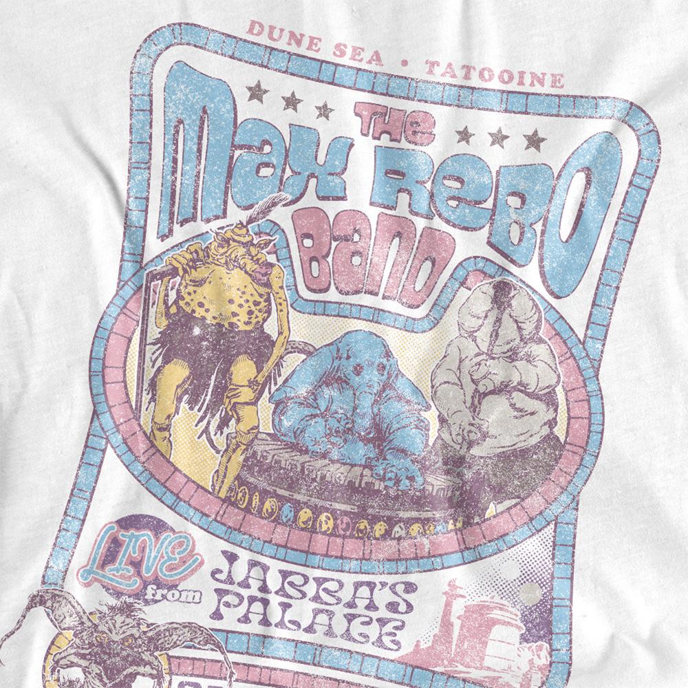 White - Side - Star Wars: Return Of The Jedi Unisex Adult Max Rebo Band T-Shirt