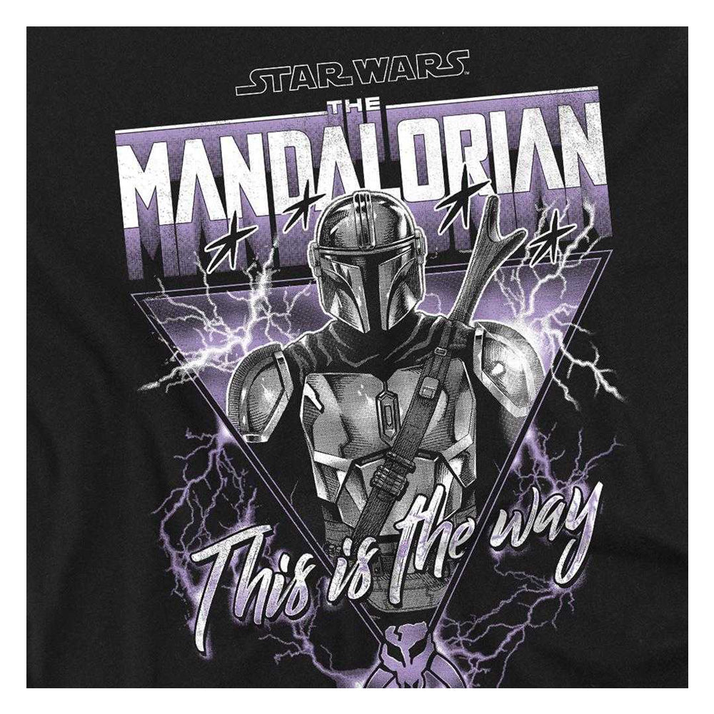 Black - Side - Star Wars: The Mandalorian Unisex Adult This Is The Way Heavy Metal T-Shirt