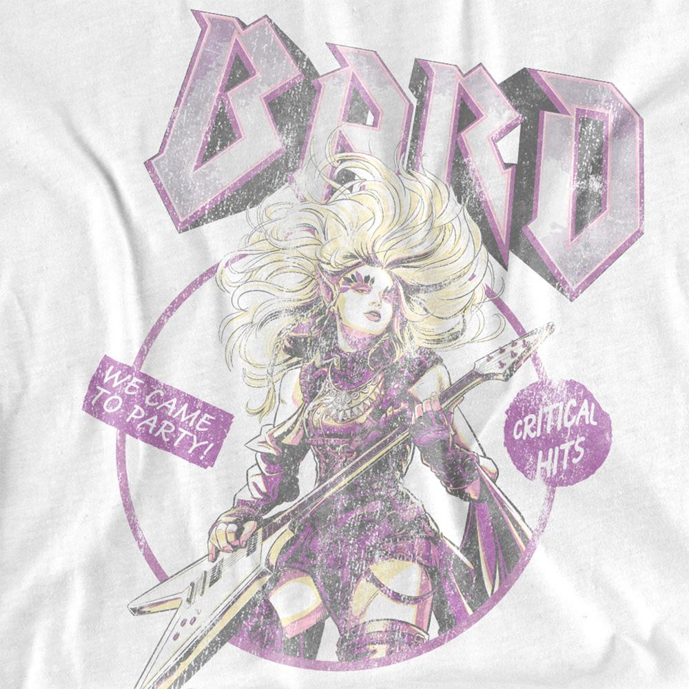 White - Side - Dungeons & Dragons Unisex Adult Bard Glam Rock Tour T-Shirt