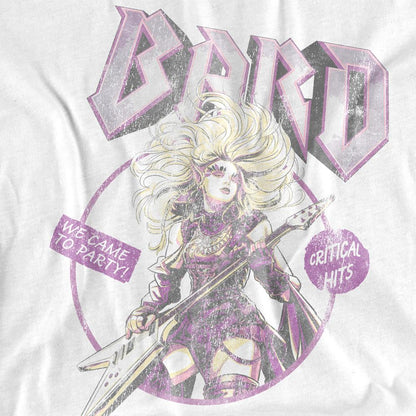 White - Side - Dungeons & Dragons Unisex Adult Bard Glam Rock Tour T-Shirt