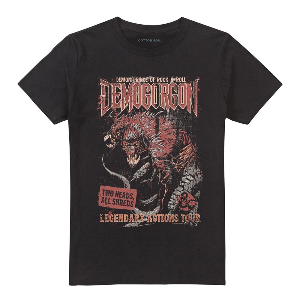 Black - Front - Dungeons & Dragons Unisex Adult Demogorgon Tour T-Shirt