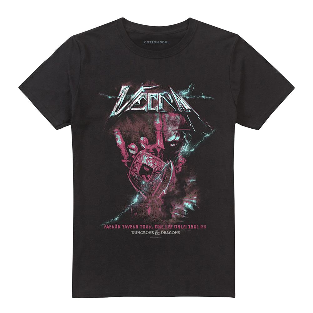Black - Front - Dungeons & Dragons Unisex Adult Rock Band Vecna Lightning T-Shirt