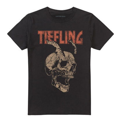 Black - Front - Dungeons & Dragons Unisex Adult Tiefling T-Shirt