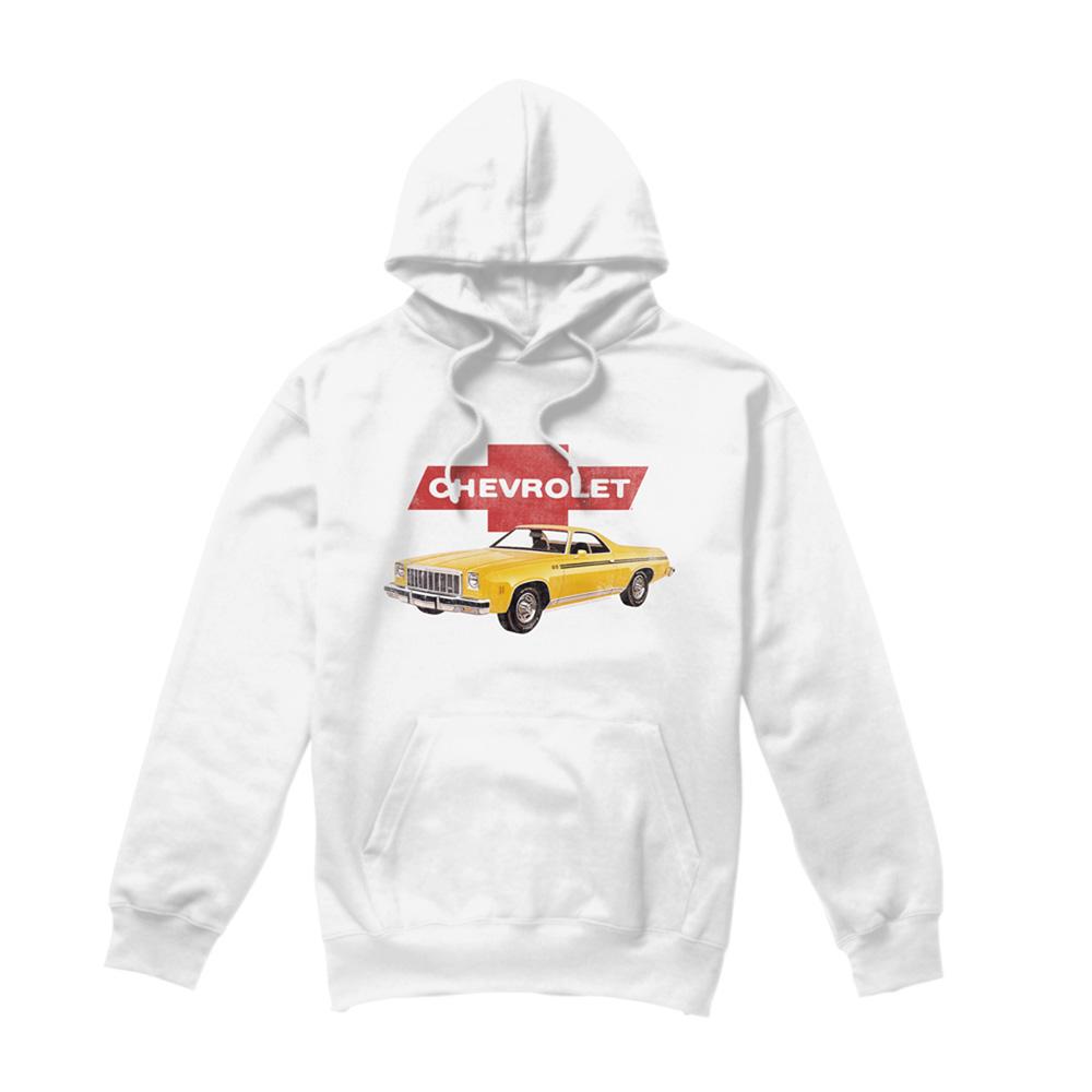 White - Front - Chevrolet Unisex Adult El Camino Hoodie