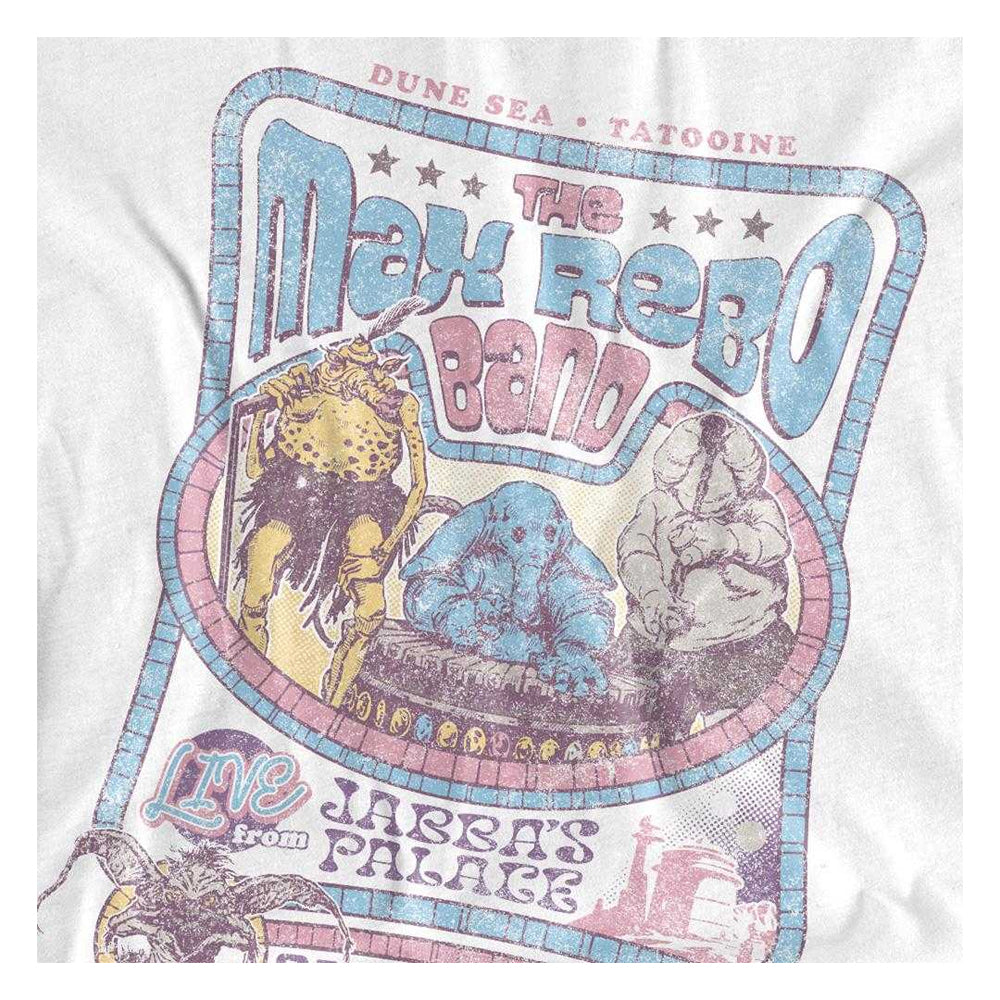 White - Side - Star Wars: The Mandalorian Unisex Adult Rotj Max Rebo Band Long-Sleeved T-Shirt