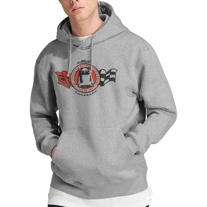 Athletic Heather - Back - Chevrolet Unisex Adult Gentlemens Racer Hoodie
