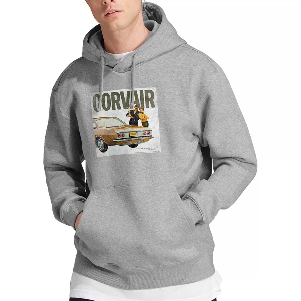 Athletic Heather - Back - Chevrolet Unisex Adult Corvair Ad Hoodie