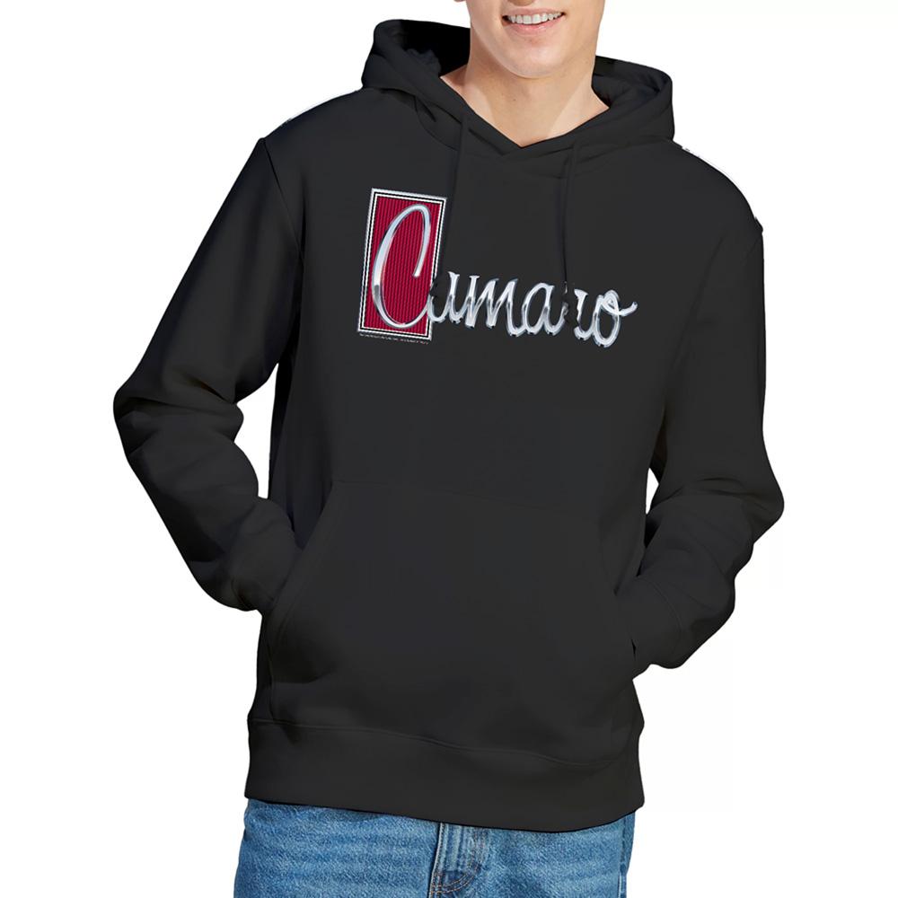 Black - Back - Chevrolet Unisex Adult Chrome Script Hoodie