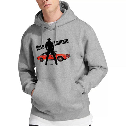 Athletic Heather - Back - Chevrolet Unisex Adult Boss Hoodie
