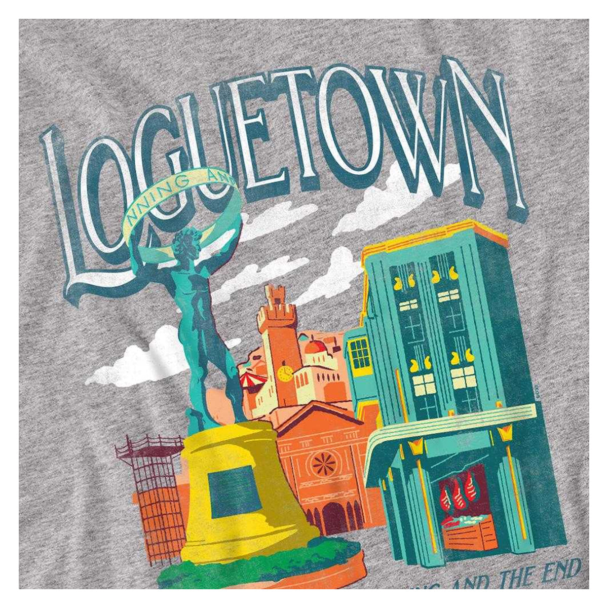 Athletic Heather - Side - One Piece Unisex Adult Loguetown The Beginning And The End Long-Sleeved T-Shirt