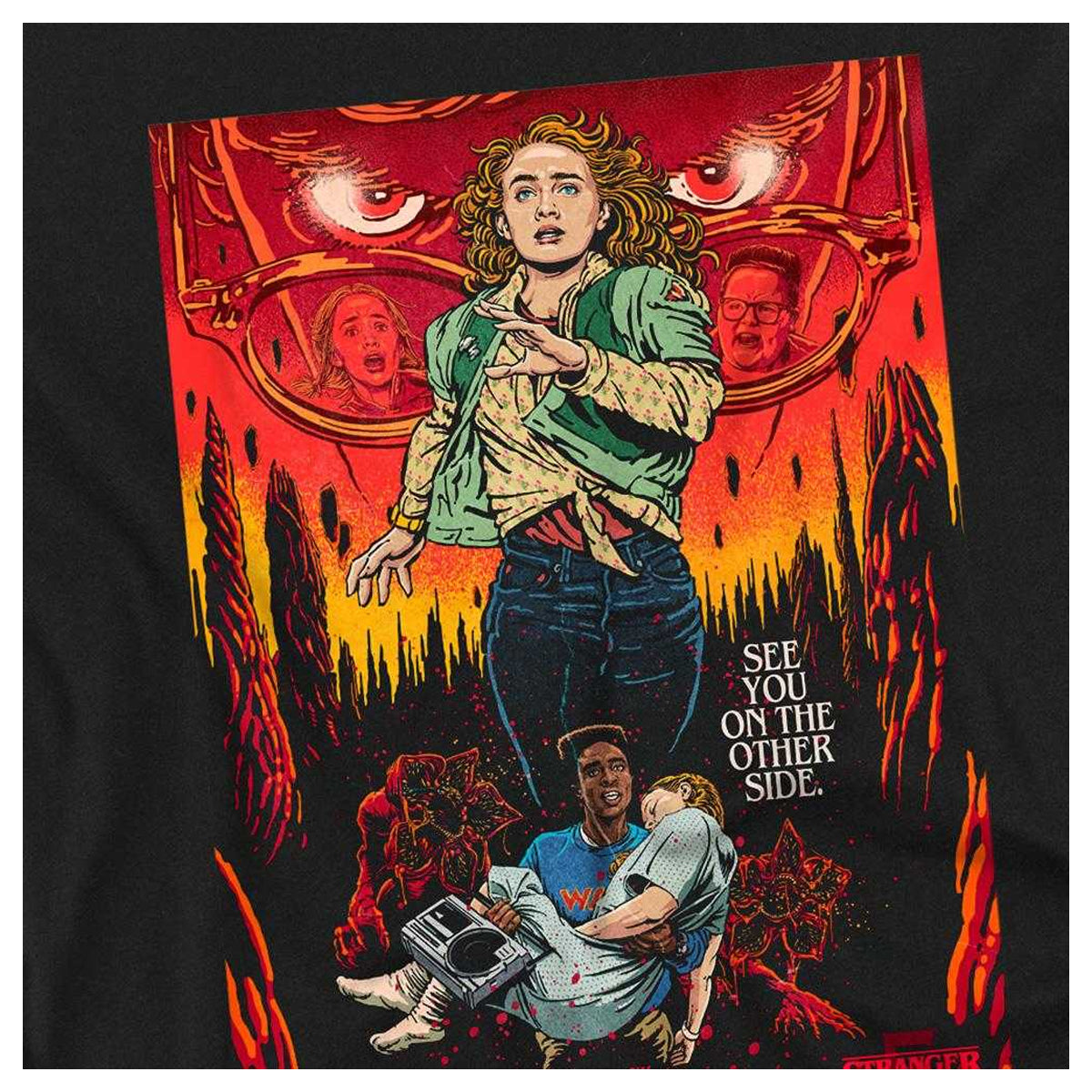 Black - Side - Stranger Things 5 Unisex Adult Butcher Billy Chapter 6 Long-Sleeved T-Shirt