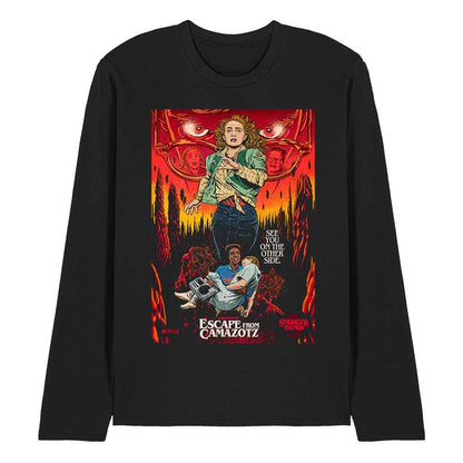 Black - Front - Stranger Things 5 Unisex Adult Butcher Billy Chapter 6 Long-Sleeved T-Shirt