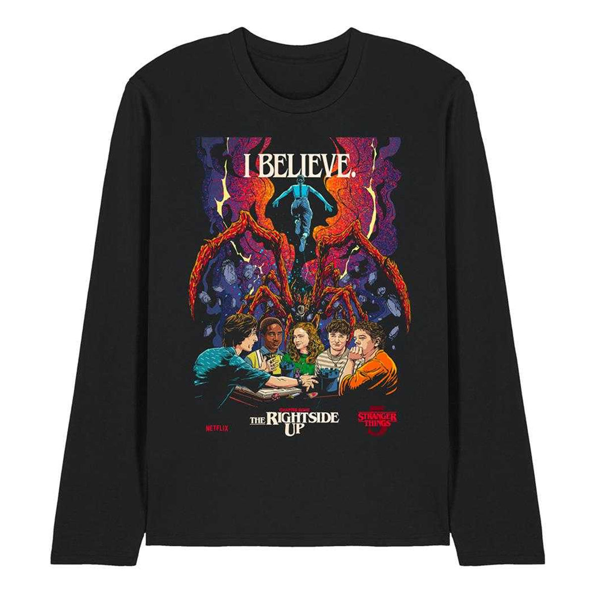 Black - Front - Stranger Things 5 Unisex Adult Butcher Billy Chapter 8 Long-Sleeved T-Shirt