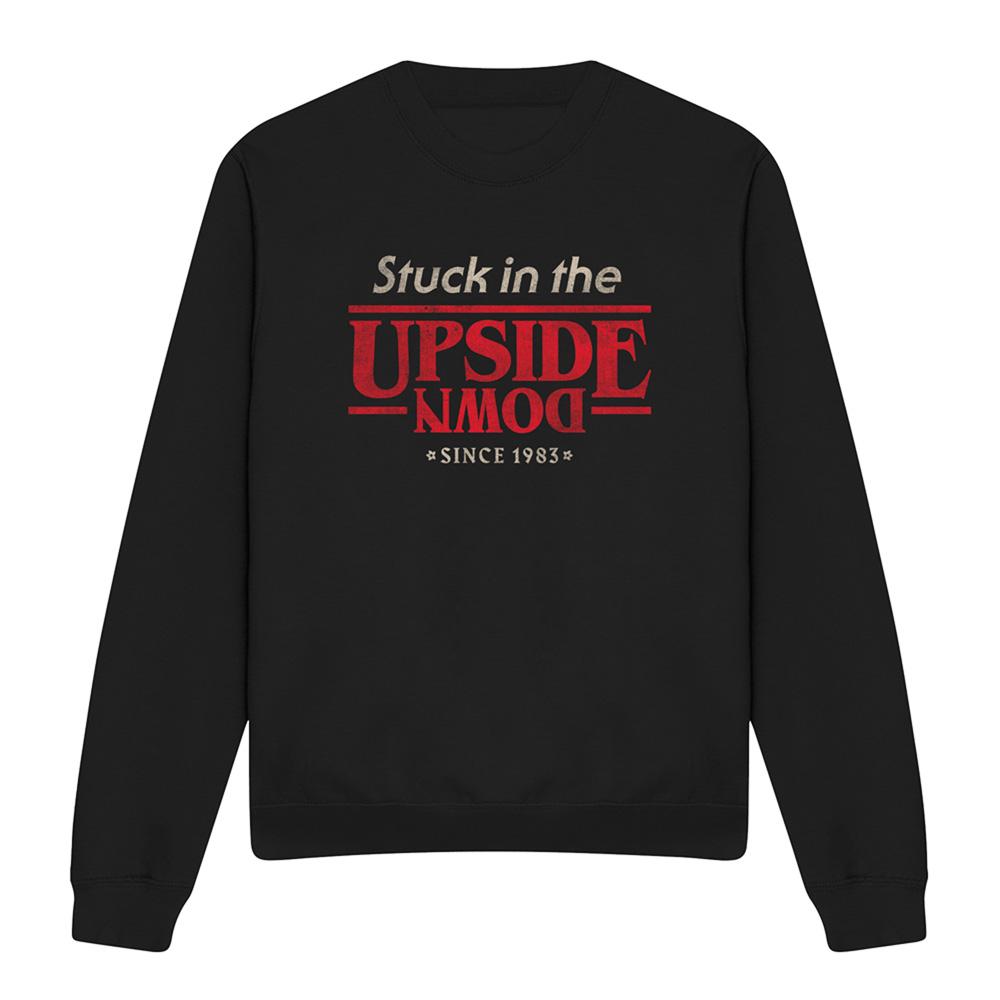 Black - Front - Stranger Things Unisex Adult Upside Down Slogan Sweatshirt