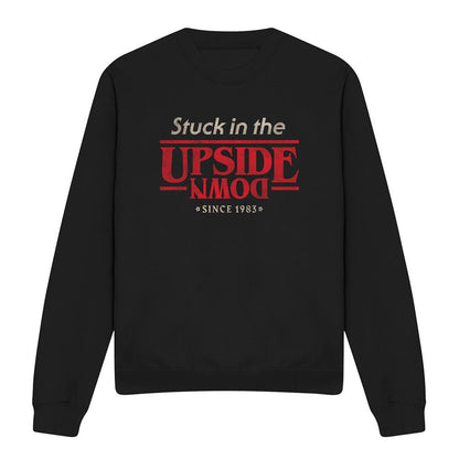 Black - Front - Stranger Things Unisex Adult Upside Down Slogan Sweatshirt