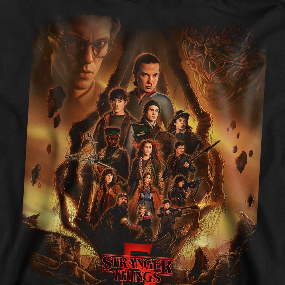 Black - Side - Stranger Things Unisex Adult The Finale Poster Sweatshirt