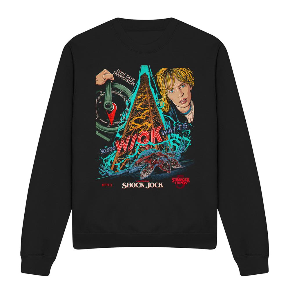 Black - Front - Stranger Things 5 Unisex Adult Butcher Billy Chapter 5 Sweatshirt
