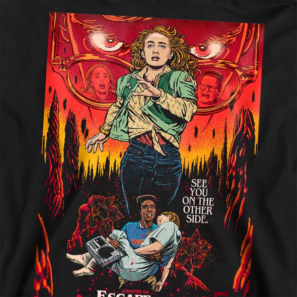 Black - Side - Stranger Things 5 Unisex Adult Butcher Billy Chapter 6 Sweatshirt