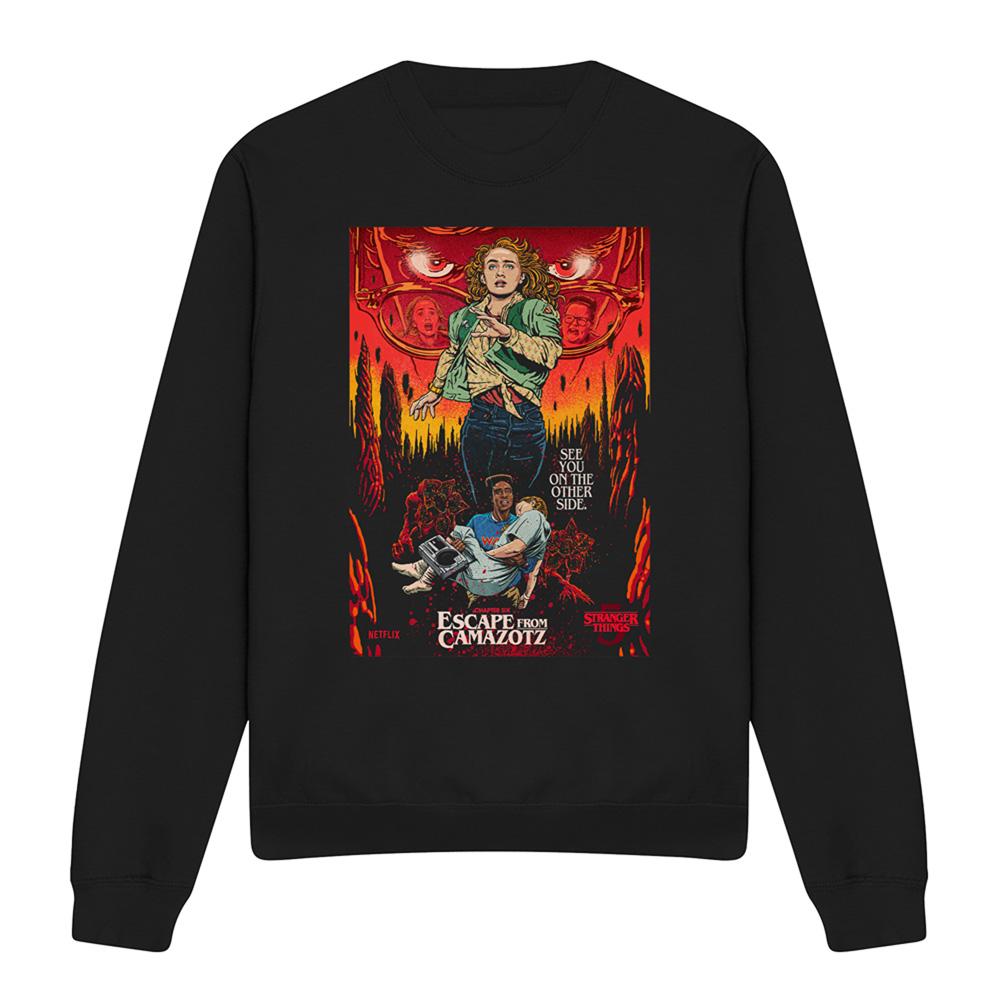 Black - Front - Stranger Things 5 Unisex Adult Butcher Billy Chapter 6 Sweatshirt