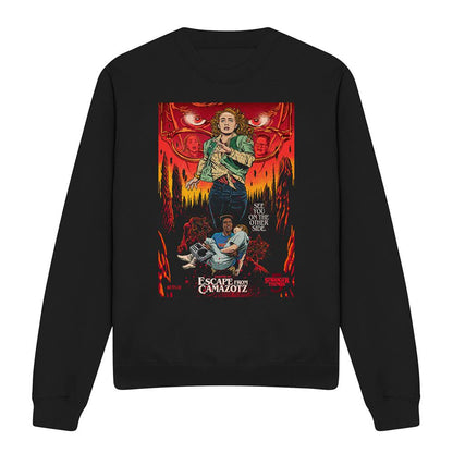 Black - Front - Stranger Things 5 Unisex Adult Butcher Billy Chapter 6 Sweatshirt