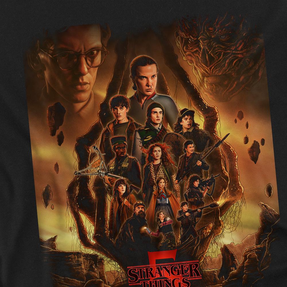 Black - Side - Stranger Things Unisex Adult The Finale Poster T-Shirt