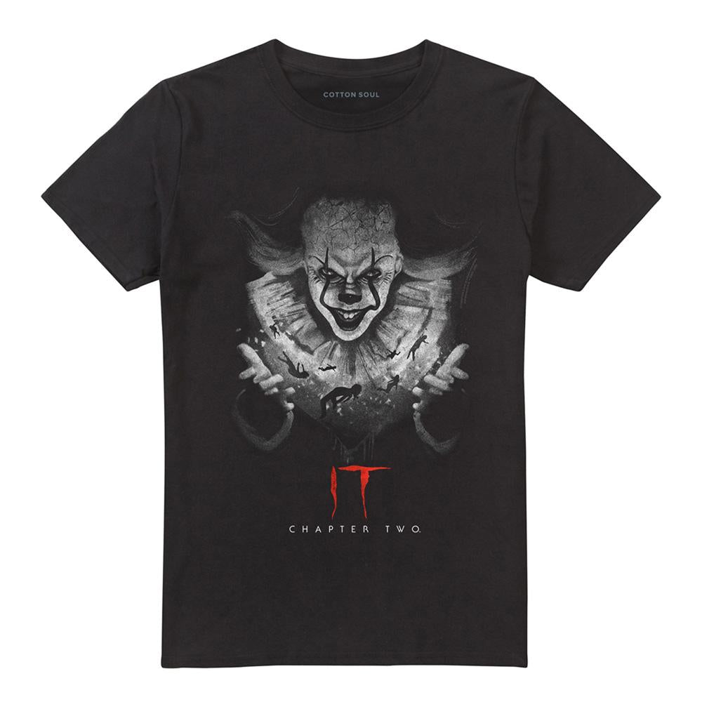 Black - Front - It Chapter 2 Unisex Adult In The Dark Pennywise T-Shirt