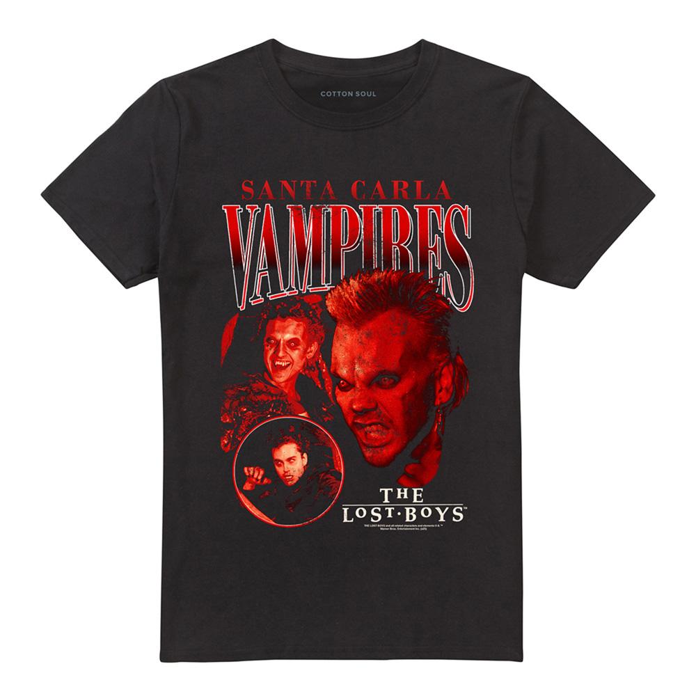 Black - Front - The Lost Boys Unisex Adult Santa Carla Vampires T-Shirt