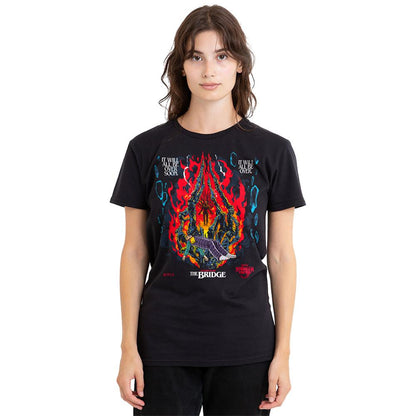 Black - Back - Stranger Things 5 Womens-Ladies Butcher Billy Chapter 7 T-Shirt