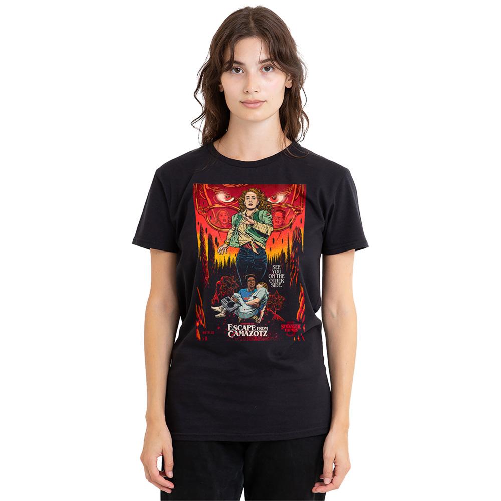 Black - Back - Stranger Things 5 Womens-Ladies Butcher Billy Chapter 6 T-Shirt