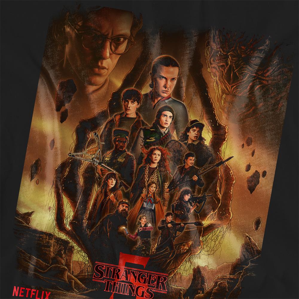 Black - Side - Stranger Things Womens-Ladies The Finale Poster T-Shirt