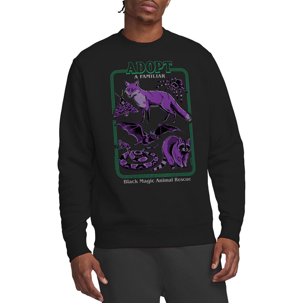 Black - Back - Steven Rhodes Unisex Adult Adopt A Familiar Part 2 Sweatshirt