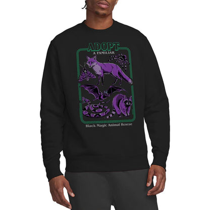 Black - Back - Steven Rhodes Unisex Adult Adopt A Familiar Part 2 Sweatshirt