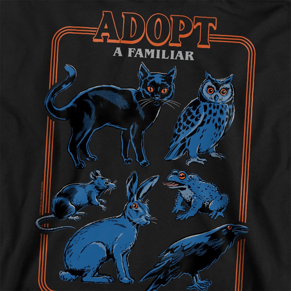 Black - Side - Steven Rhodes Unisex Adult Adopt A Familiar Sweatshirt
