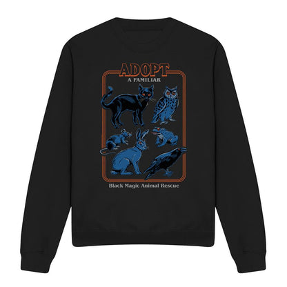 Black - Front - Steven Rhodes Unisex Adult Adopt A Familiar Sweatshirt