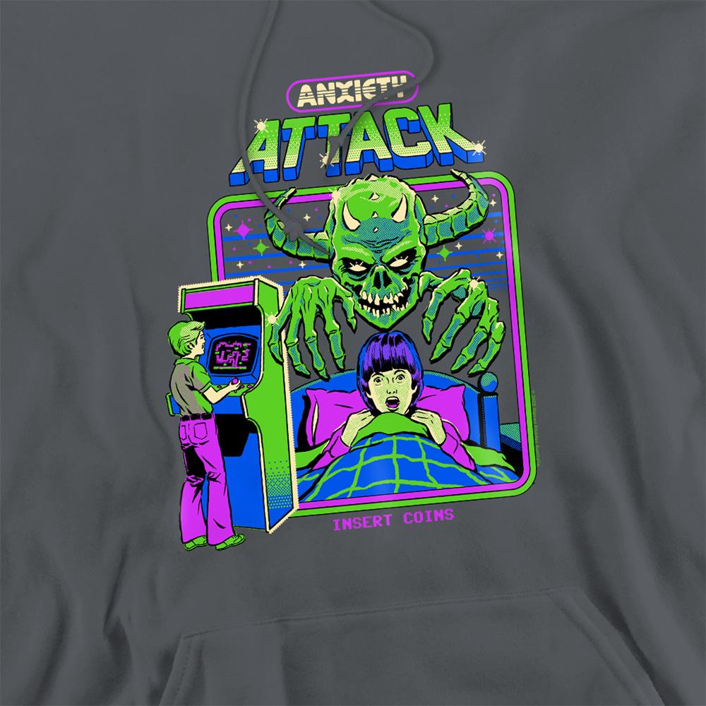 Charcoal - Side - Steven Rhodes Unisex Adult Anxiety Attack Hoodie