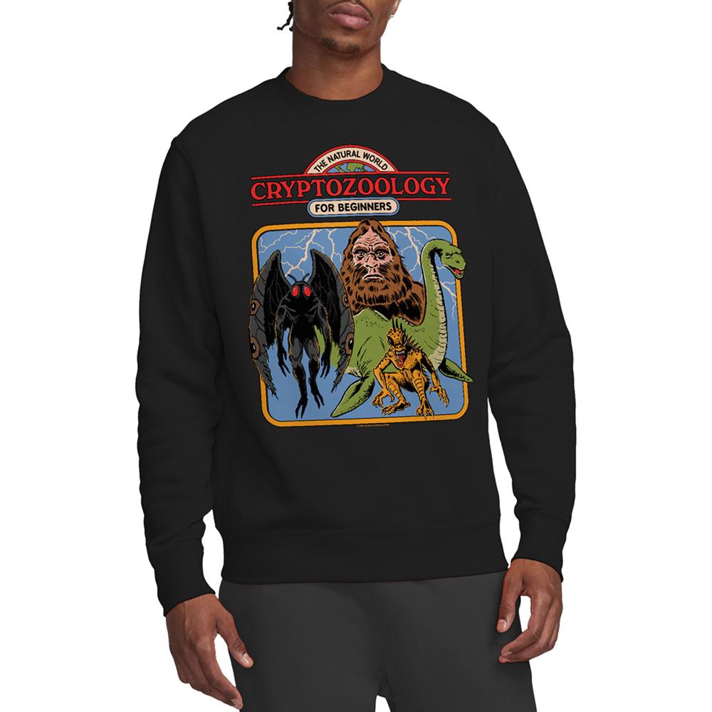 Black - Back - Steven Rhodes Unisex Adult Cryptozoology For Beginners Sweatshirt