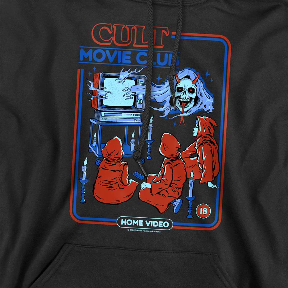 Black - Side - Steven Rhodes Unisex Adult Cult Movie Club Hoodie