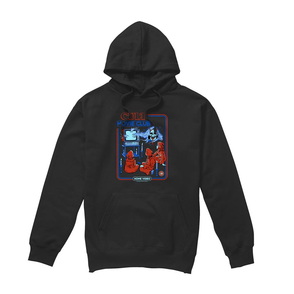 Black - Front - Steven Rhodes Unisex Adult Cult Movie Club Hoodie